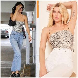 Reformation Snakeskin Meyer Top